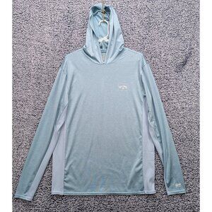 Billabong UPF 50+ UV Surf Loose Fit Hoodie Mens L Lightweight Travel Beach Blue